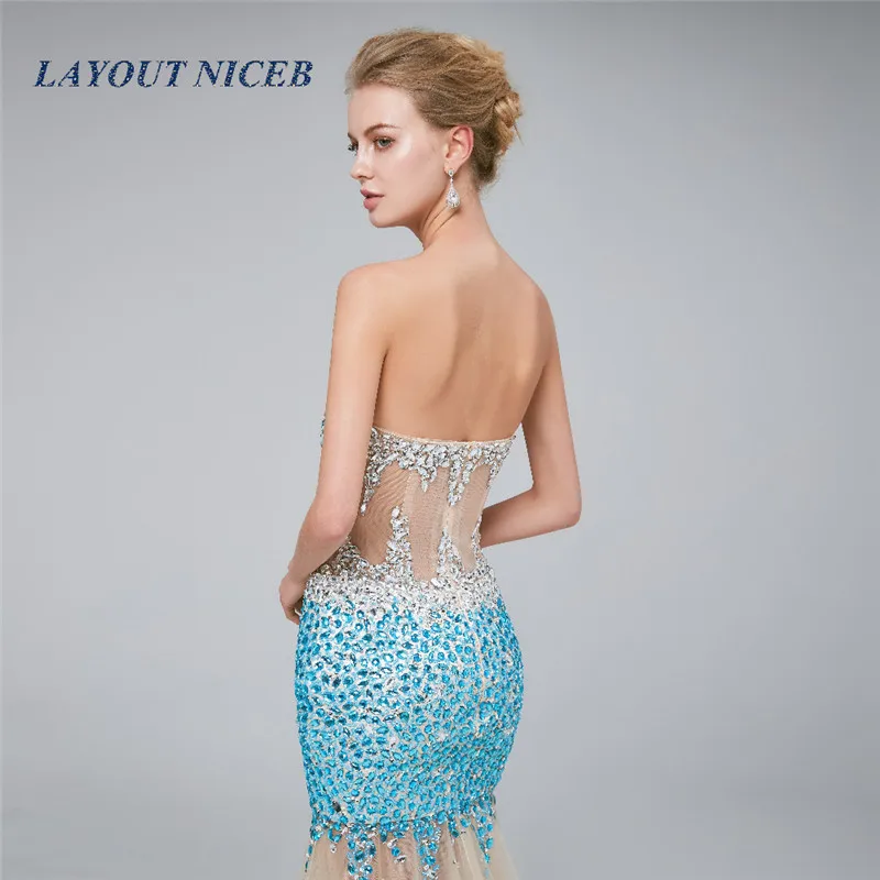 

Bling Bling Rhinestone Prom Dresses 2019 Mermaid Evening Gowns Party Dress vestidos de fiesta de noche largos elegantes