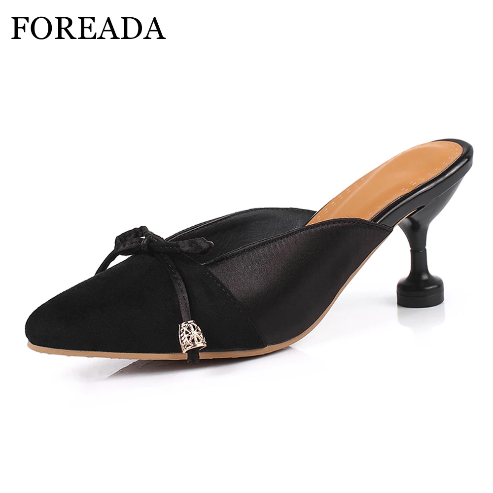 Женские мюли на высоком каблуке леопардовые туфли лодочки с бантом и острым