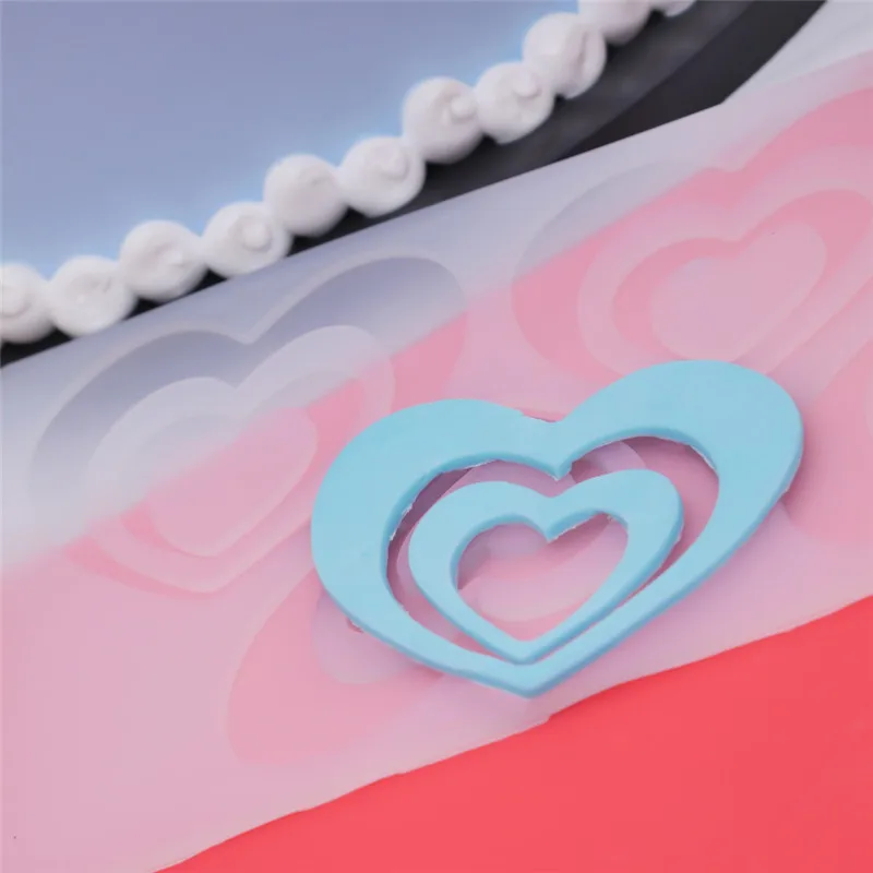DIY 3D Любовь Сердце Силиконовые формы для шоколада, выпечки торт ко дню рождения Печенье декоративное устройство для шоколада плесень трафарет Muffin сковородка