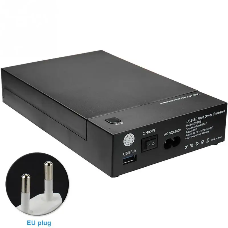 2 5 &quot3 5'' USB 3 0 SATA HDD Box жесткий диск внешний корпус черный корпус|Корпус жесткого