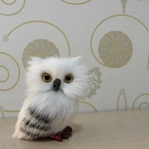 Реалистичная игрушка в виде совы Hedwig модель куклы плюшевый подарок на Хэллоуин