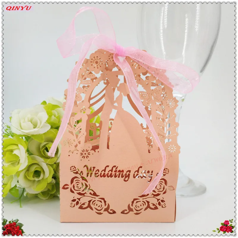 10 шт./компл. Подарочный карман бумажная коробка для конфет свадебные сувениры