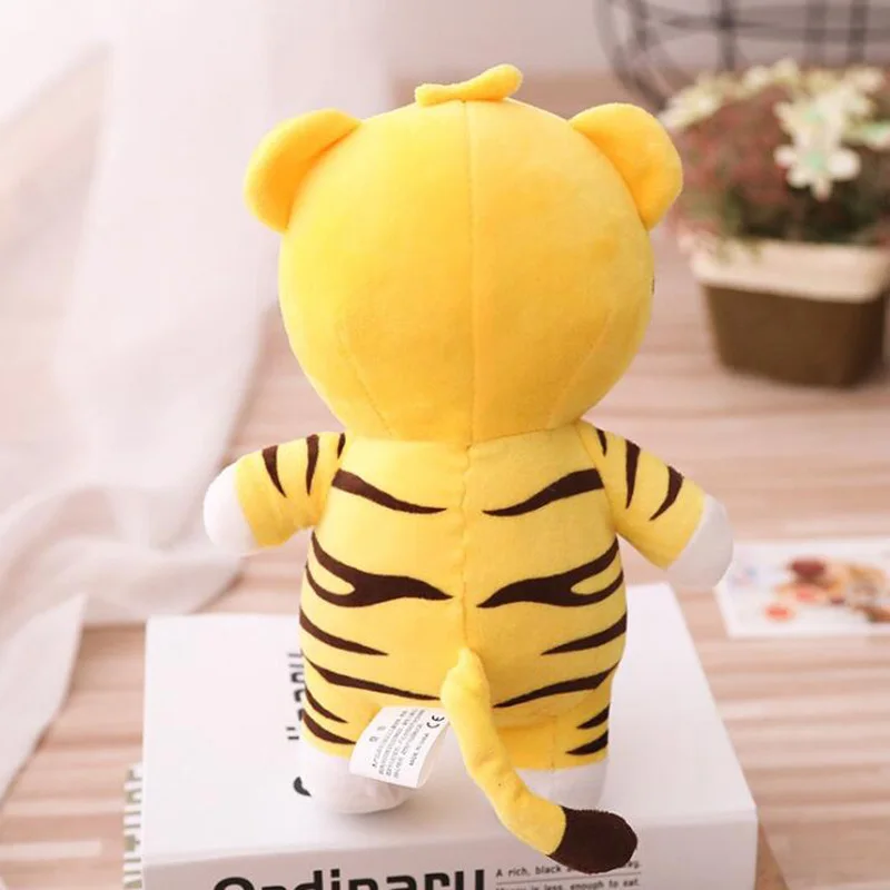 25-45cm Soft Stuffed Animals Lying Tiger Plush Toys Pillow Lion Peluche Kawaii Leopard Doll Girl For Children | Игрушки и хобби