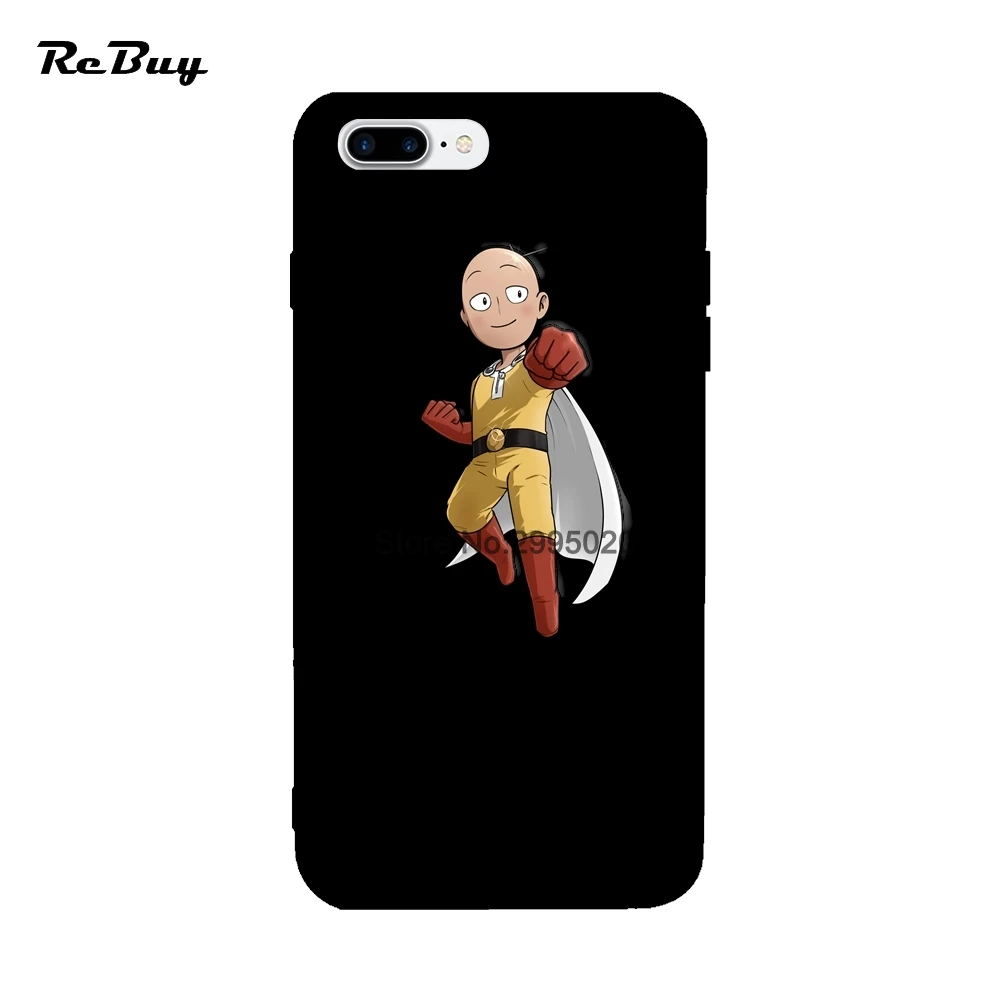 One Punch Man For iPhone Case 6 6S 7 8 X Plus Soft TPU Colorful Back Cover Cases 4.7/5.5 Inch |
