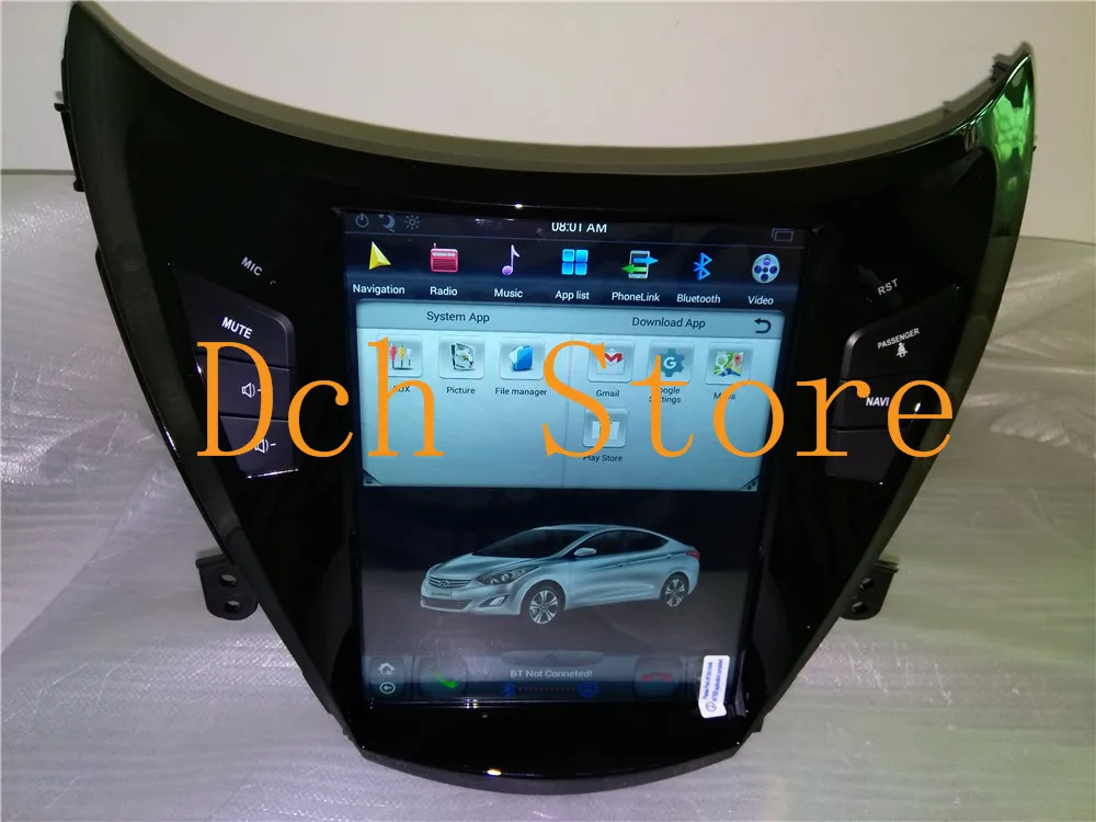 10,4 дюймов вертикальный экран Tesla стиль Android 8,1 автомобильный DVD gps плеер для hyundai elantra Avante 2011 2012 2013 навигация PX6