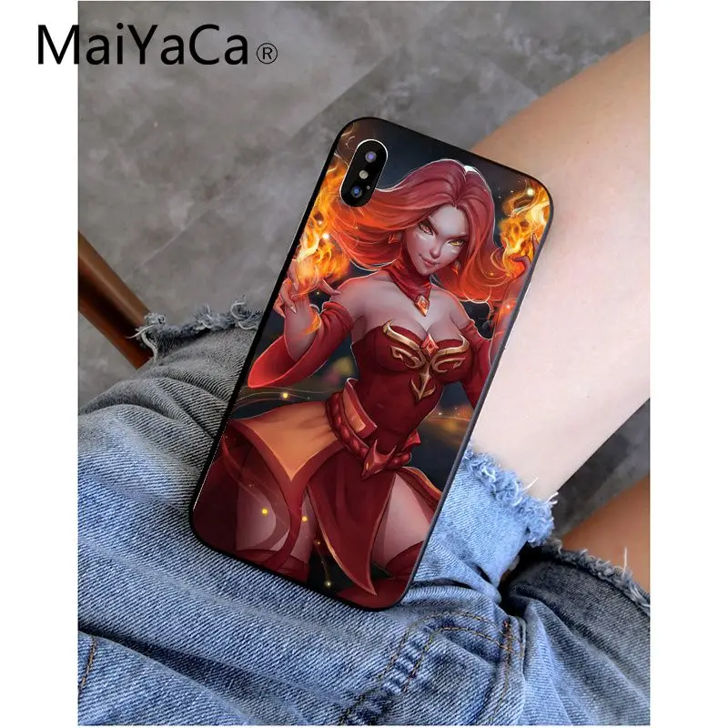 MaiYaCa Shadow Fiend Dota 2 Smart Cover черный мягкий чехол для телефона для iPhone 6S 6plus 7plus 8 8Plus X Xs MAX 5 5S XR