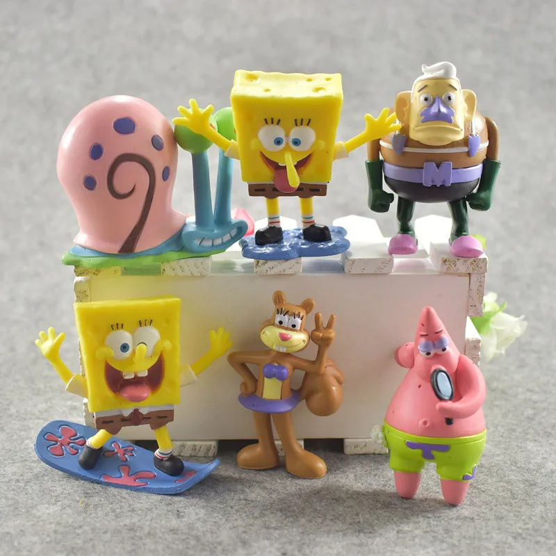 8 видов стилей SpongeBob Classic Аниме ПВХ Патрик звезда/сквидворд щупальца/Eugene/Sheldon/Gary фигурки Детские игрушки рождественские подарки