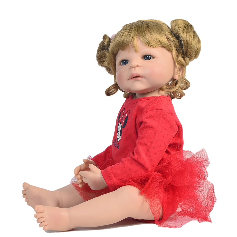 

55cm Full Body vinyl Silicone Reborn Sweet Girl Baby Doll Toys Newborn Princess Toddler Babies Doll Birthday Gift Bebes reborn