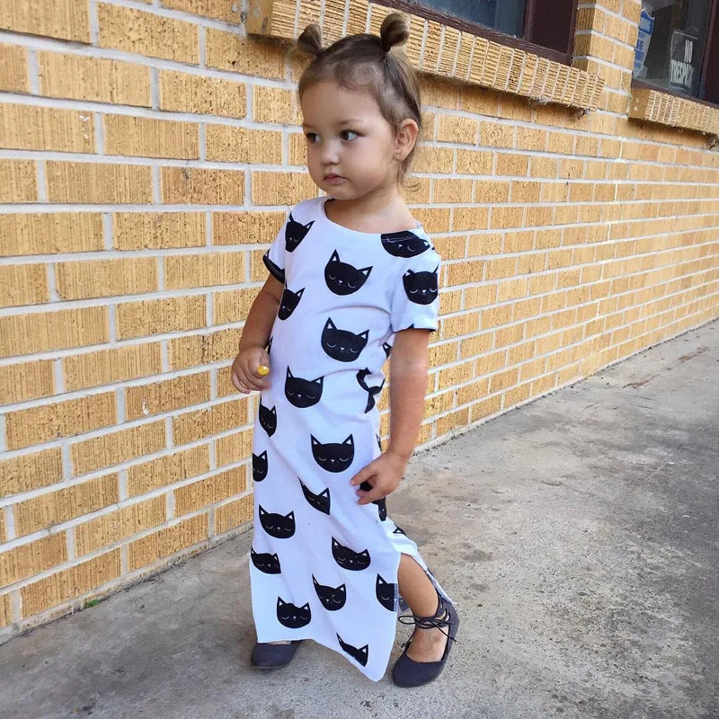 2017 Новая мода лето лук с рисунком платье из хлопка длинным рукавом Костюмы для