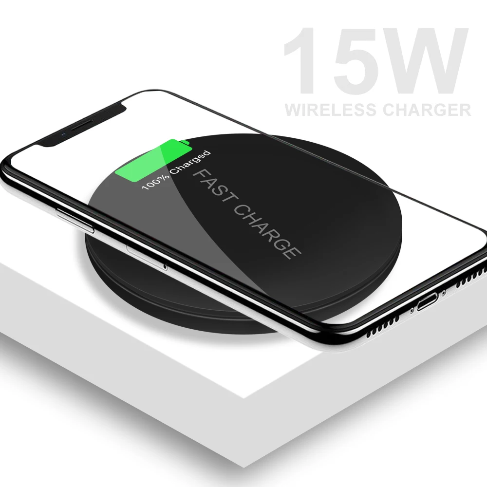 Беспроводное зарядное устройство Ascromy Qi для быстрой зарядки iPhone XS Max X 8 Plus Xiaomi Mi 9