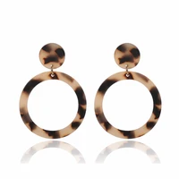 tortoise acrylic earrings resin bohemian statement tear drop dangle earrings women fashion jewelry birthday gift