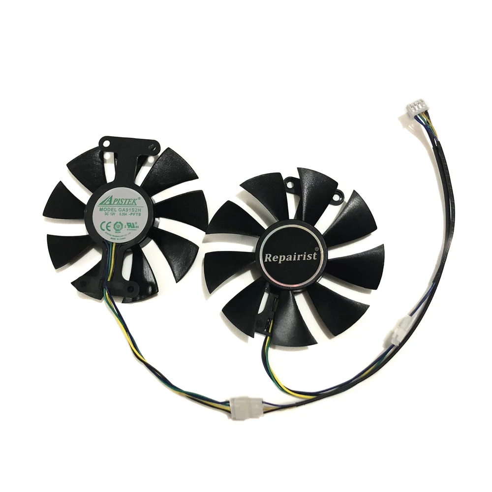 2 шт./компл. GeForce GTX 950 960 1050 1060 GPU радиатор охлаждения Вентилятор GA91S2H для ZOTAC GTX1050Ti X-игровые GTX760 2GD5 HB карты охлаждения