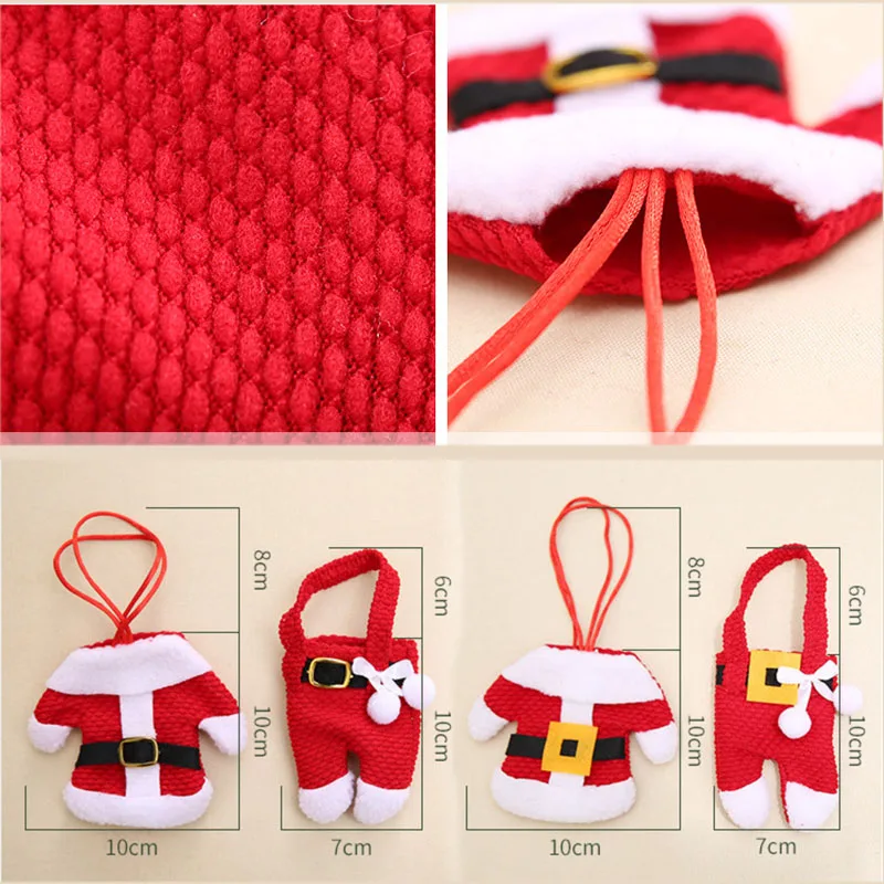 1 Set Spoon Knife Fork Storage Tool Christmas Decorative Tableware Clothes |