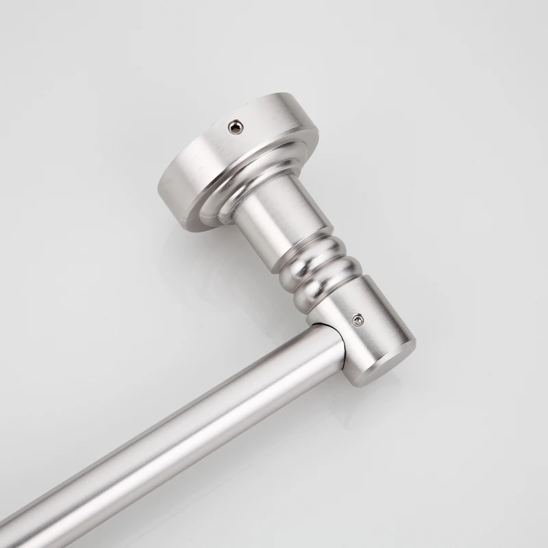 Держатель для полотенец Frap F3701 серебристый простой настенный алюминиевый ванной