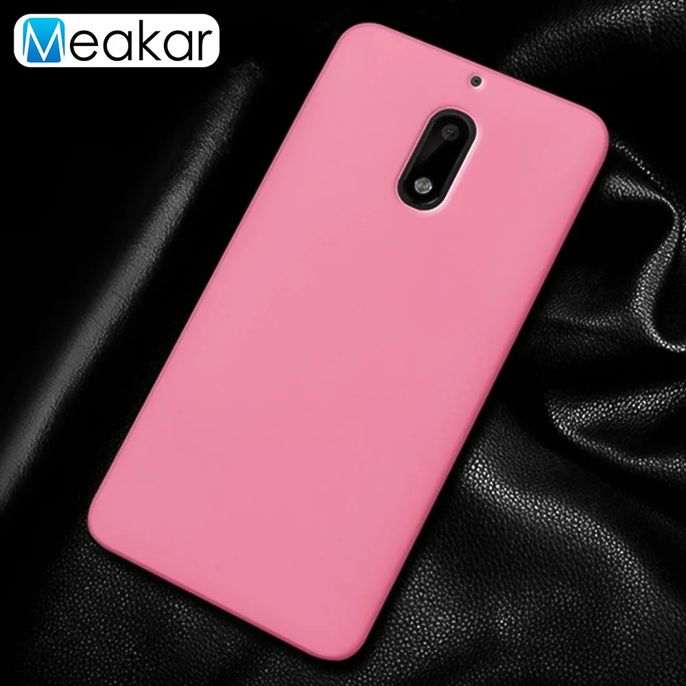 Pink Матовая Пластик Coque 5.2For Nokia 6 Чехол для Nokia 6 Nokia6 двойной телефона чехол-лента на заднюю панель - Цвет: Pink