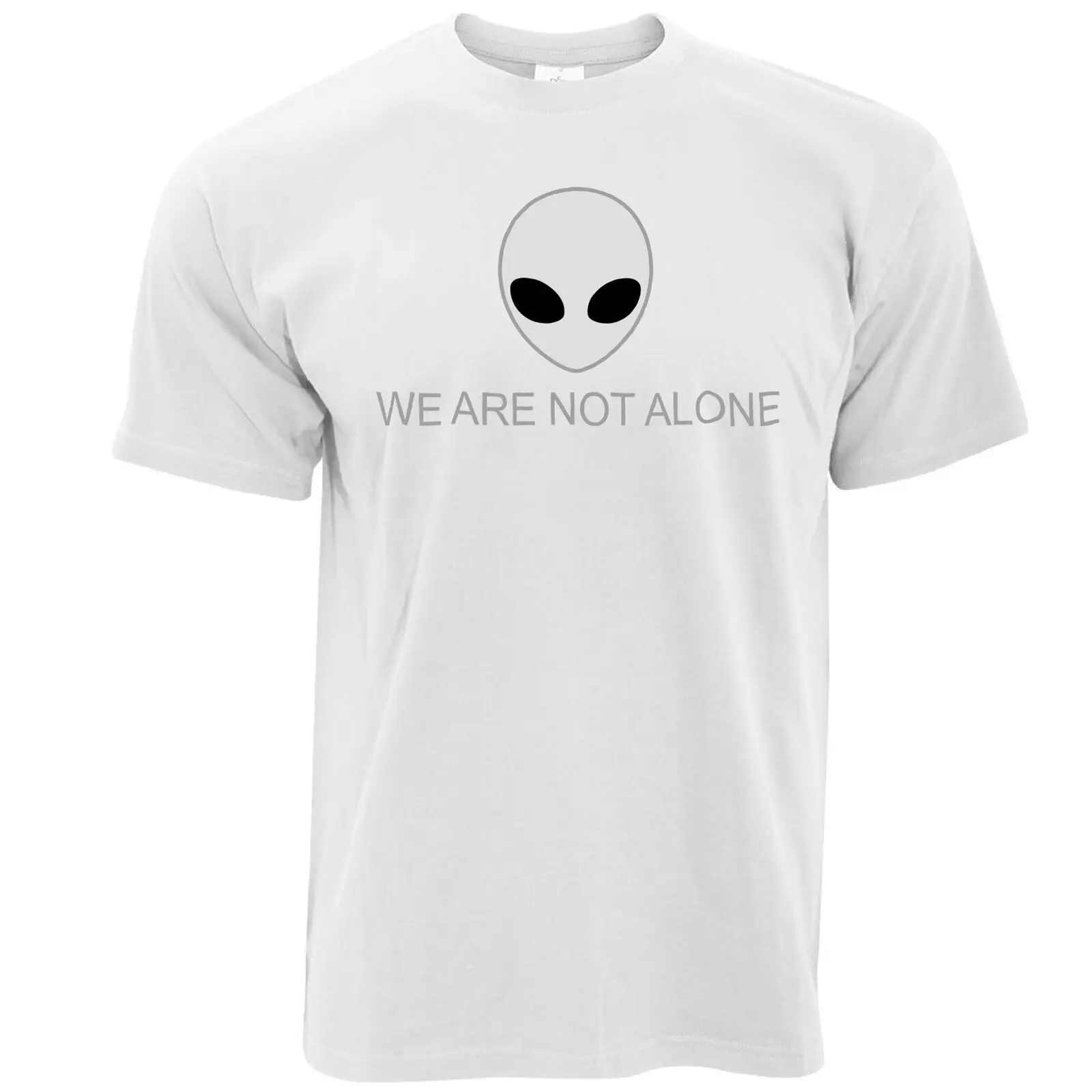Футболка Nerdy с головой инопланетянина надписью We Are Not Alone легендарная фантастика