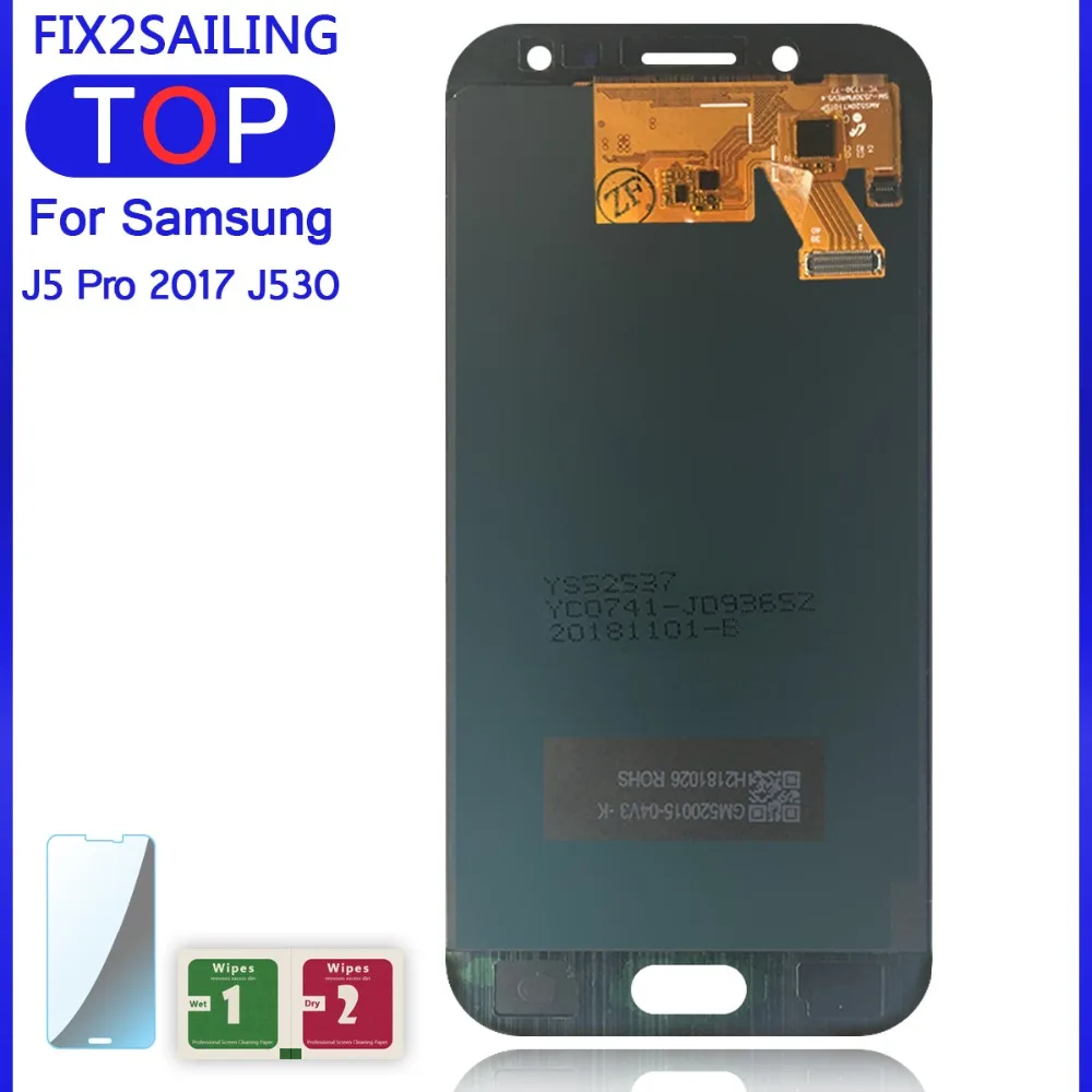 J530 для samsung Galaxy J5 Pro J530F SM-J530F ЖК-дисплей сенсорный экран дигитайзер для samsung j5 Pro Регулируемая яркость
