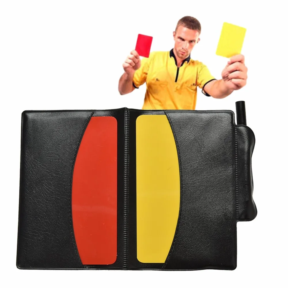 

1Pc High Quality Red Yellow Soccer Referee Card Pencil Sports Notebook Personalized Sport Match Soccer Sheet Set Notebook