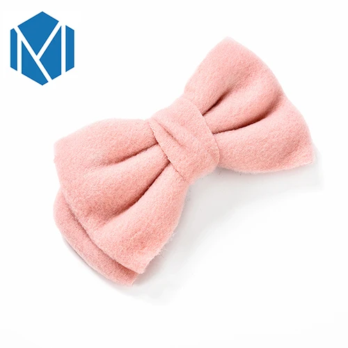 Pink Модные большие тканевые заколки-бантики для волос для девочек, милая заколка с бантом, однотонные шпильки, головные уборы, женские бархатные аксессуары украшения для волос - Цвет: Pink