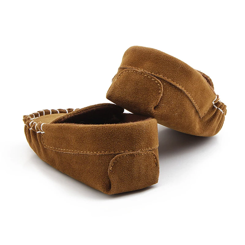Новорожденный однотонный Повседневный детские ботинки мокасины Moccs мелкая мягкая подошва детская обувь для малышей для 0-18 месяцев для маленьких мальчиков и девочек