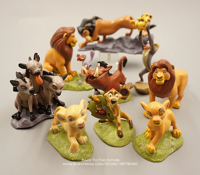 Disney The Lion King 4-9cm 9pcs/set mini doll Action Figure Posture Anime Decoration Collection Figurine Toy model children gift | Игрушки и
