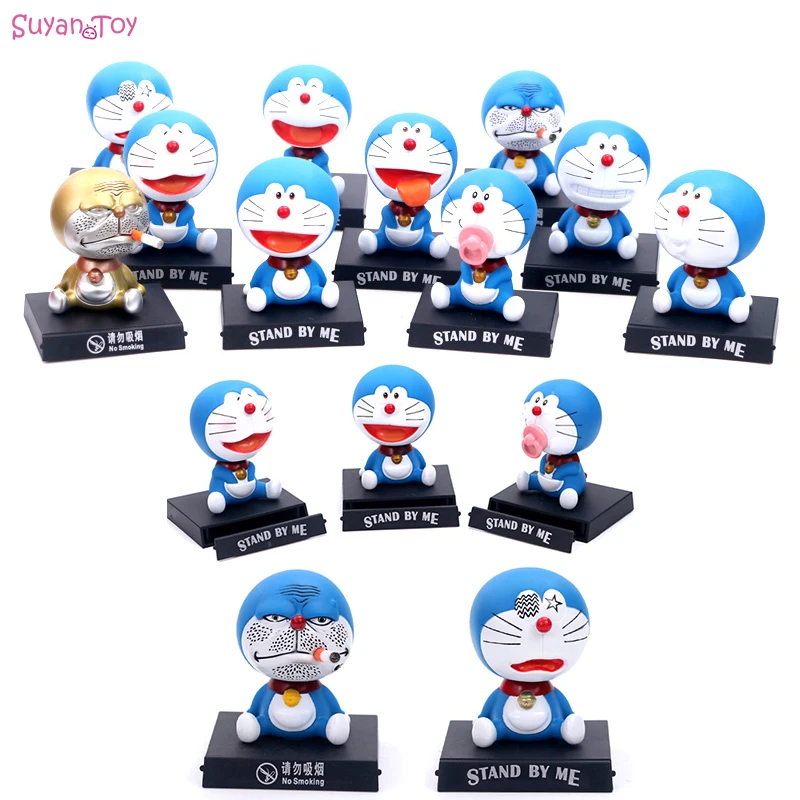 11 см Doraemon Аниме Фигурка встряхните голову держатель телефона кронштейн