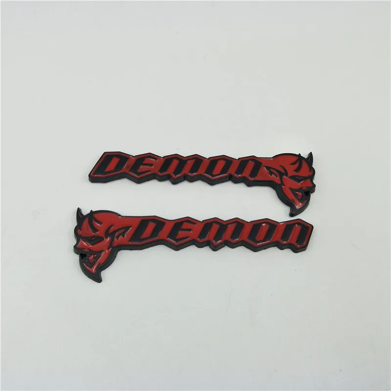black red Для Dodge charger Challenger SRT Hellcat Demon эмблема Боковая дверь крыло логотип Декоративная наклейка - Название цвета: black red