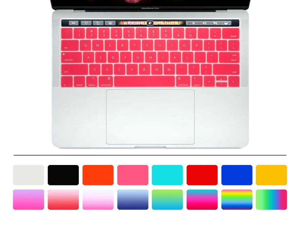 Чехол для клавиатуры US MacBook Pro с сенсорной панелью 13 или 15 дюймов (A1989 A1990 и A1706 A1707)