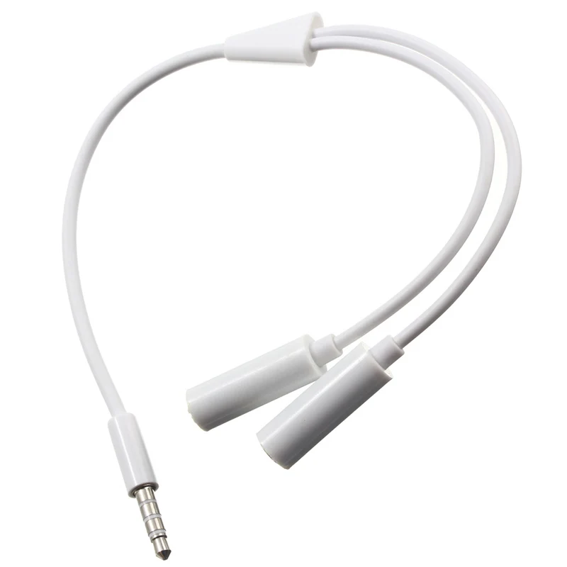 LEORY 3.5 mm Earphone Headset Headphone MP3 MP4 Audio Stereo Plug Y Splitter Cable Adapter Jack 1 Male to 2 Dual Female | Электроника