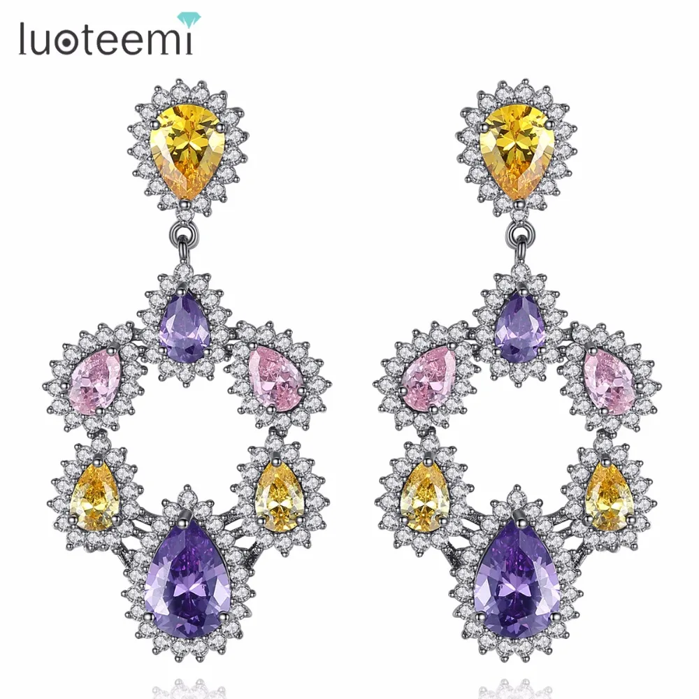 LUOTEEMI 2018 Новое поступление Модный свадебный мульти Цвет блестящие кубического