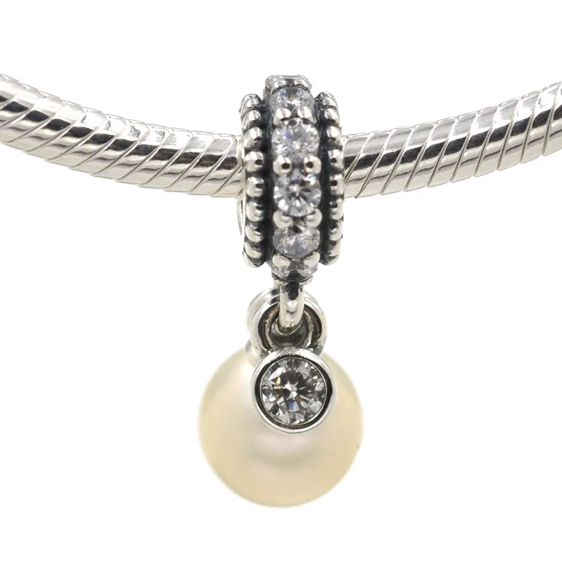 Fit Pandora Подвески Браслет Аутентичные Стерлингового Серебра 925 Природа Перл