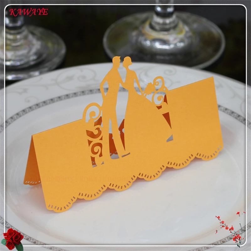 50 шт./упак. Лазерная резка Таблица CardWedding вечерние название таблицы Место Карты