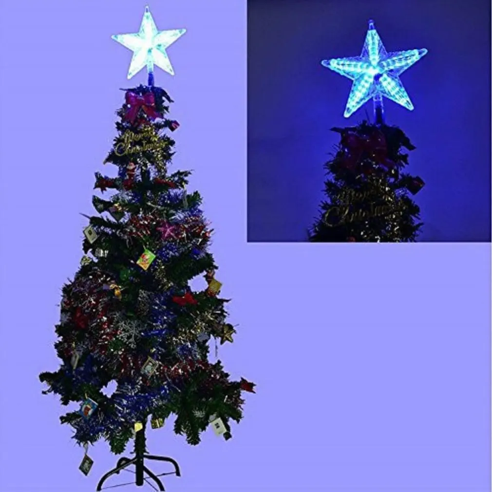4 светодиодный мигающий режим звезда макушка для новогодней елки Light Xmas украшения