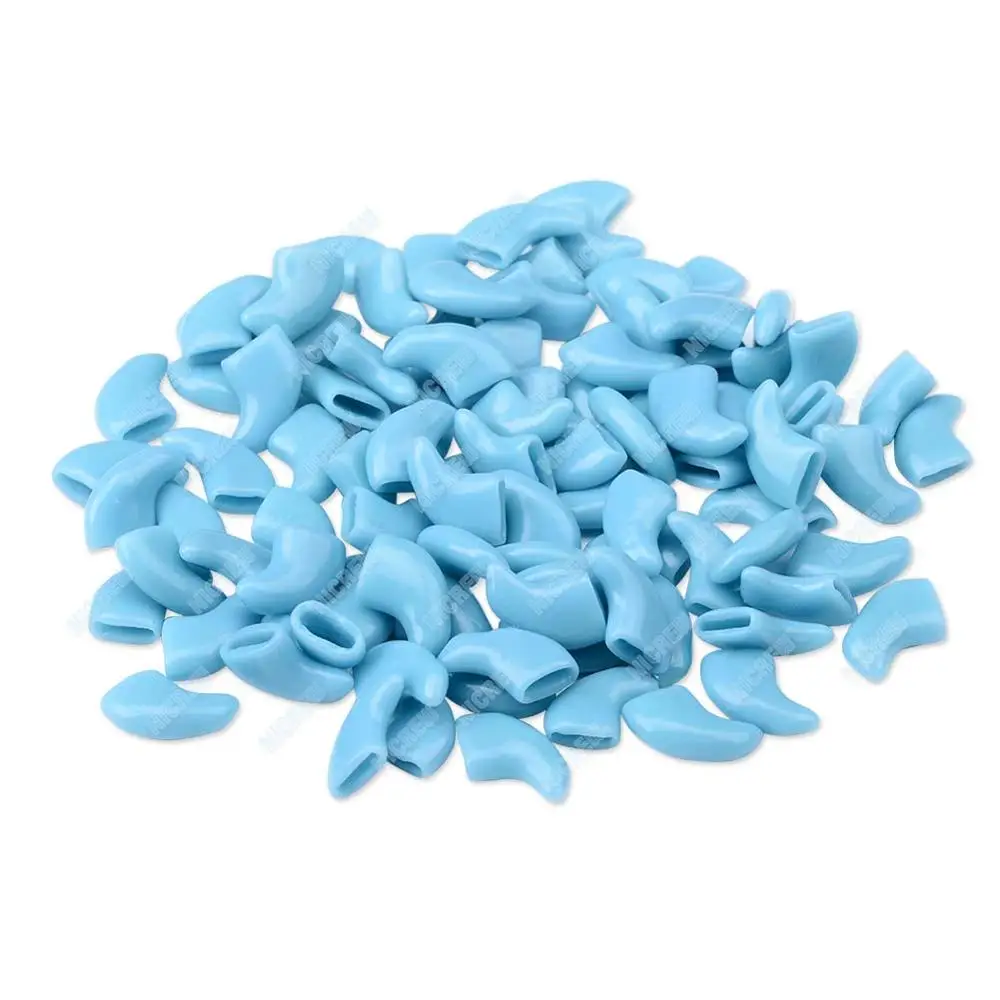 Sky Blue Nicrew, 20 шт., мягкие силиконовые колпачки для ногтей в виде кошачьей лапы, цветные защитные колпачки для ногтей в виде кошачьей лапы, Защитные чехлы для ногтей, принадлежности для ухода за кошками - Цвет: Sky Blue