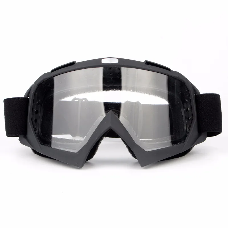 HEROBIKER очки для езды на мотоцикле, лыж, сноуборд, скейт, очки для мотокросса, внедорожные, грязевые, велосипедные, горные, эндуро, пылезащитные очки - Цвет: Черный