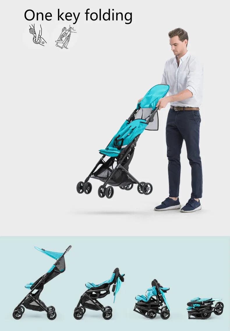 Seebaby/светильник для коляски; переносная коляска для путешествий; летняя Складная коляска для малышей; розовый рюкзак; детская коляска для бега
