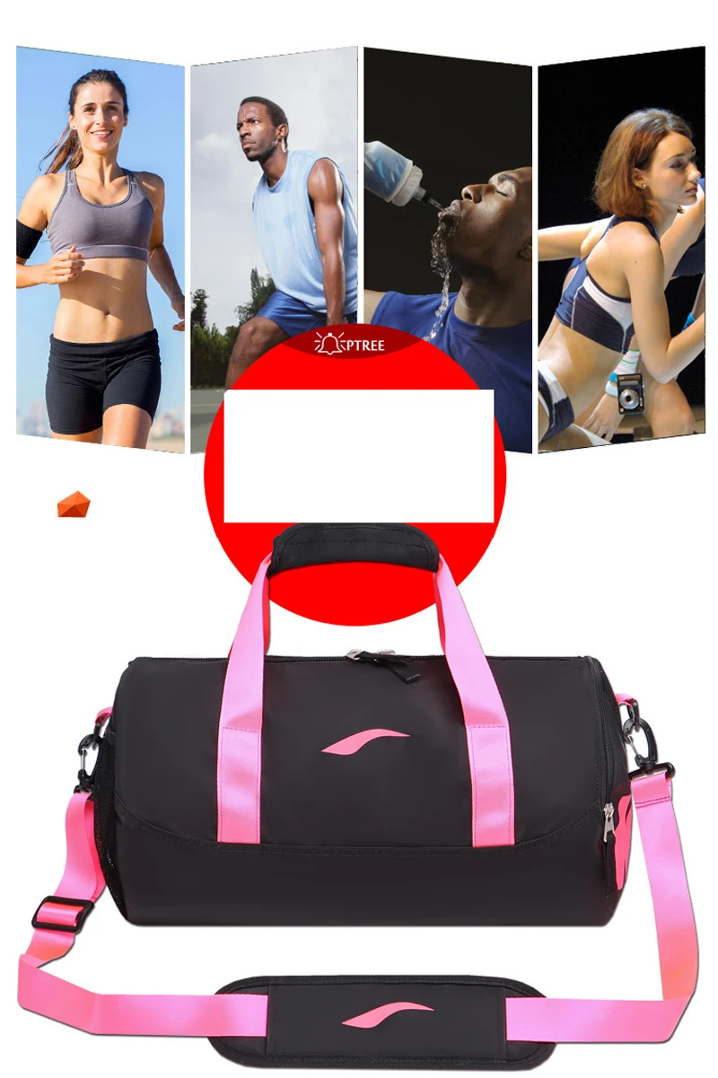 Профессиональный Спортивный Сумки для зала Для женщин Training вещевой мешок с сумочкой в тон розового цвета для отдыха, занятий йогой, фитнесом, Фитнес Спортивная Сумка Многофункциональная дорожная Чемодан сумки