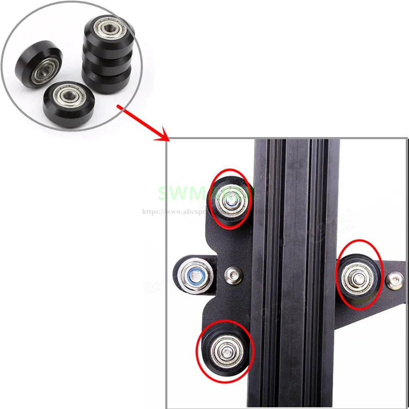 

10pcs Wheel Deep Groove Ball Bearing For Creality 3D Printer CR-10 CR-10S Ender-3 Ender-3S fast ship