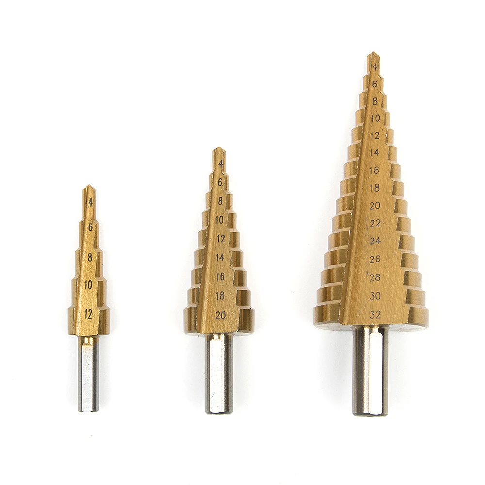 Набор ступенчатых конусных Сверл из быстрорежущей стали для 4 12/20/32 мм 3 шт.|tool