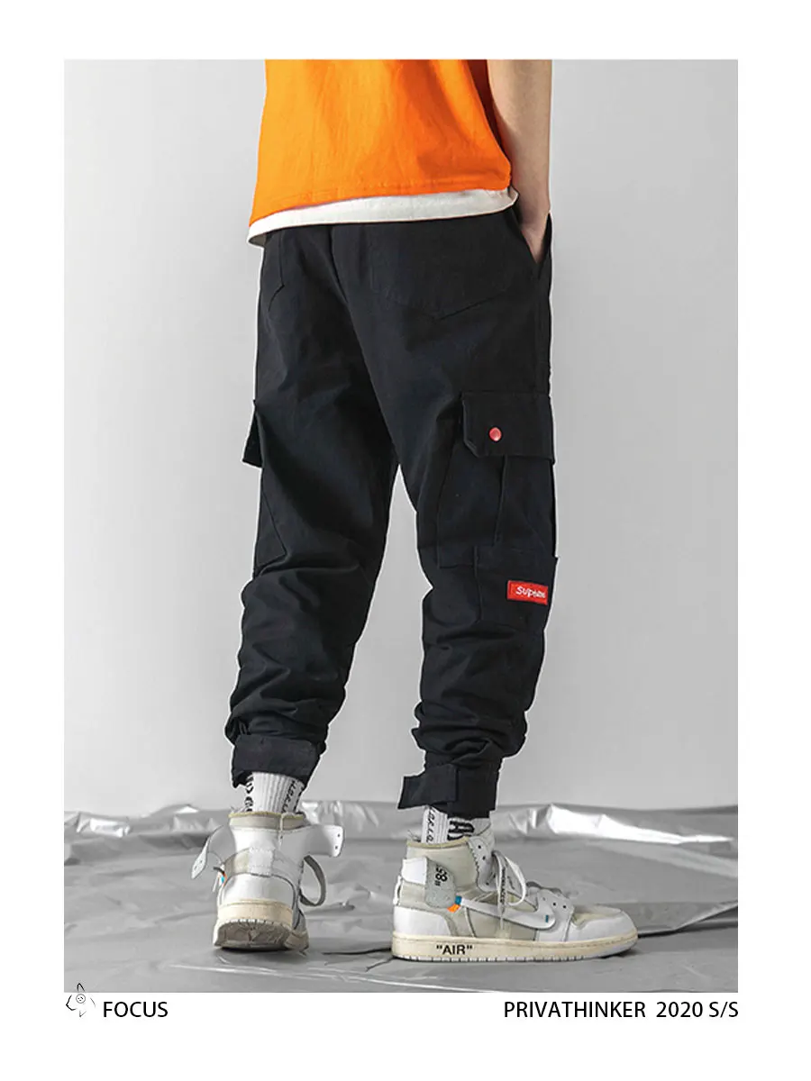 Privathinker Joggers Ankel-length камуфляжные штаны мужские японские спортивные штаны с карманами мужские корейские штаны спортивные штаны в стиле хип-хоп 4XL