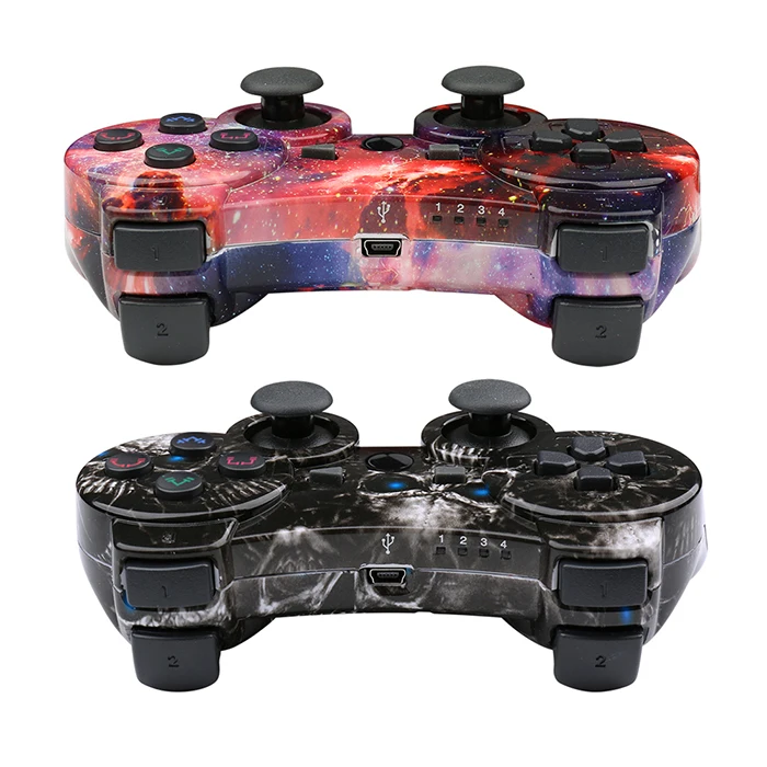 K ishako для PS3 контроллер Беспроводной Double Shock игрового контроллера геймпад для Playstation 3 Пульт дистанционного управления, Sixaxis PS3 контроллер с зарядным кабелем