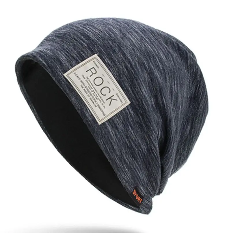 Шапка бини унисекс с буквами осенне зимняя двухслойная Лыжная шапка|Мужская Skullies