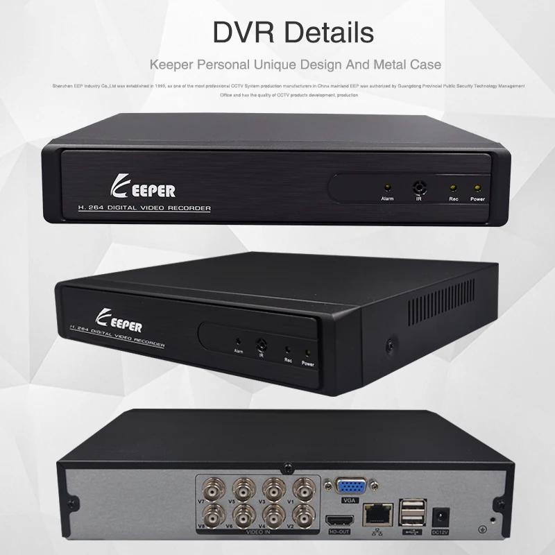 Хранитель 8 каналов 1080N AHD гибридный 5 в 1 DVR XVR видеонаблюдения видео рекордер поддержка TVI CVI AHD CVBS IP камера 4