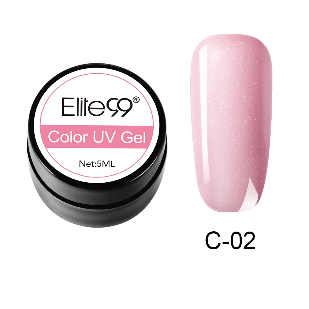C-02 Elite99 Гель-лак гель uv Vernis светодиодный Гель-лак для ногтей художественный Гель-лак для ногтей чистый цвет Гель-лак 5 мл Гель-лак es Soak Off Nail Art - Цвет: C-02