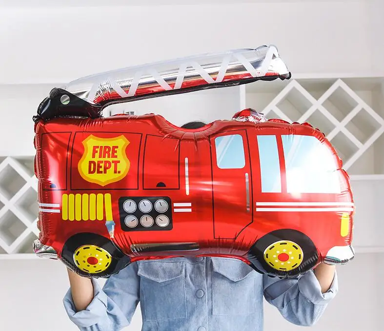 Fire truck Большой инженерный автомобиль фольгированный шар мальчик подарок с днем рождения украшения шары автомобили грузовик автобус Танк самолет поплавок с гелием - Цвет: Fire truck