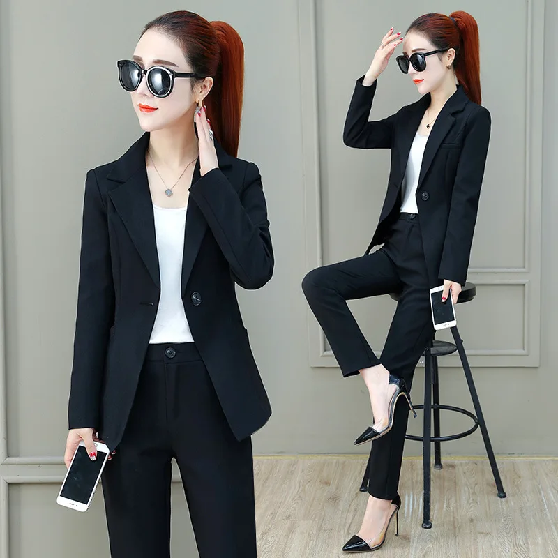 Костюм брючный женский облегающий элегантный офисный деловой костюм пиджак и