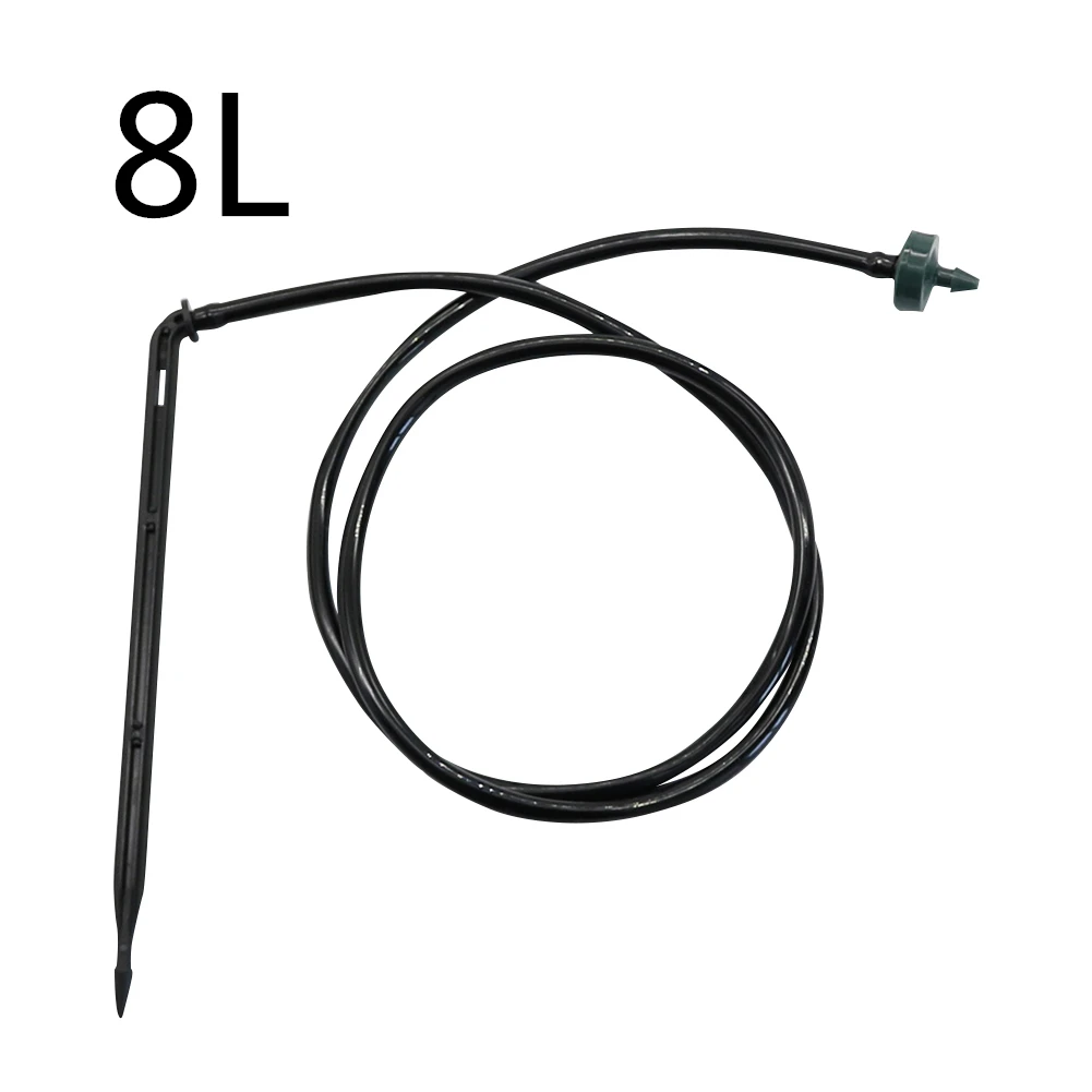 8L 14 комплектов 2L/4L/8L комплект для капельницы с изогнутой стрелкой и 1 шт. 3 мм Дырокол теплицы в горшках орошения - Цвет: 8L