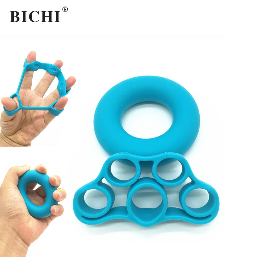 BICHI 2pcs 30-50LB Silicone Grip Ring Hand Finger Trainer Exercise Gym Fitness Puller Exerciser | Спорт и развлечения