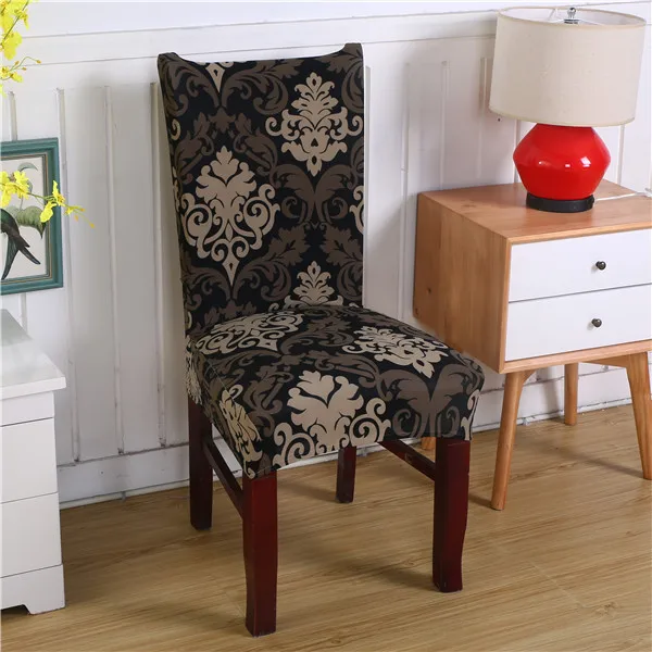 13 Hyha Floral Letter Dining Chair Cover Spandex Elastic Anti-dirty Slipcovers Protector Stretch Removable Hotel Kitchen Seat Case - Цвет: 13