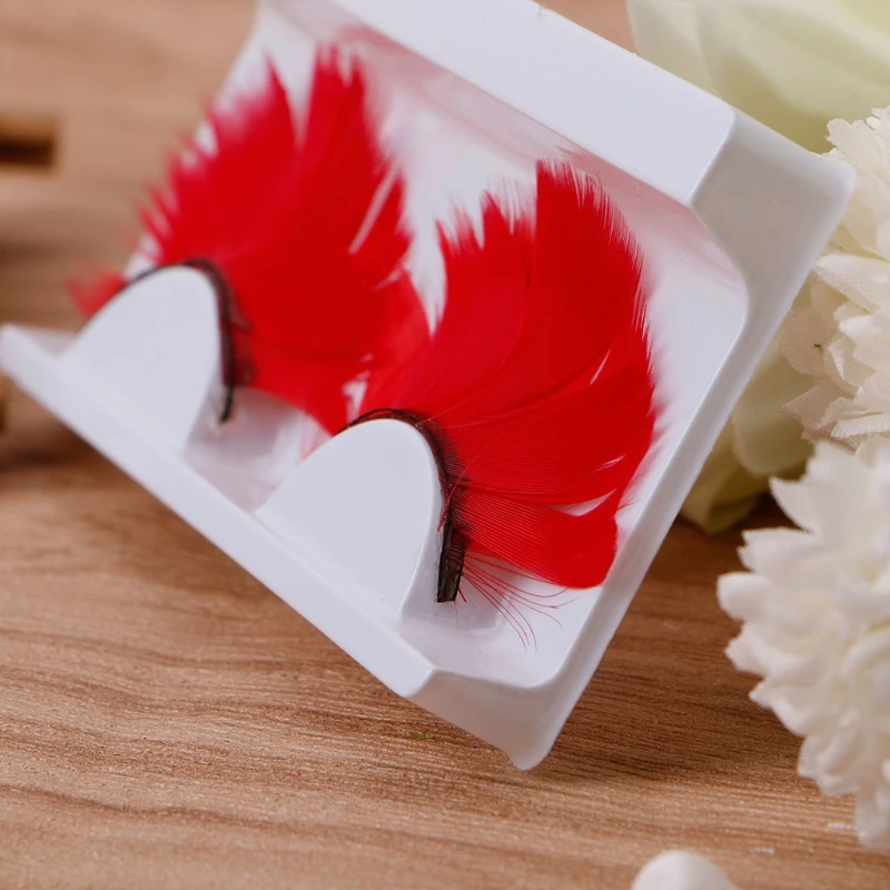 1 Pair Fancy False Feather Eyelashes Makeup Cosmetic Eye Lashes Party Club Decoration Costumes Cosplay | Красота и здоровье